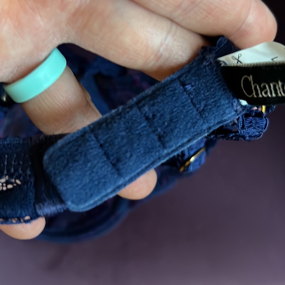 Navy and Purple floral bra - Picture 5 of 6